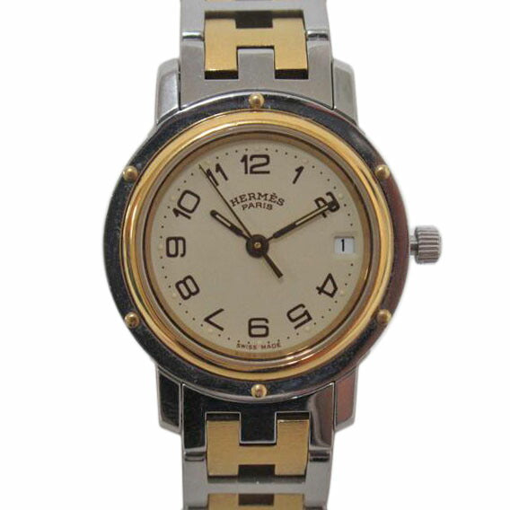 HERMES エルメス/クリッパー・アイボリー/レディース/クオーツ/CL3.240//857***/ABランク/63