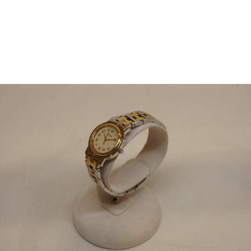 HERMES エルメス/クリッパー・アイボリー/レディース/クオーツ/CL3.240//857***/ABランク/92
