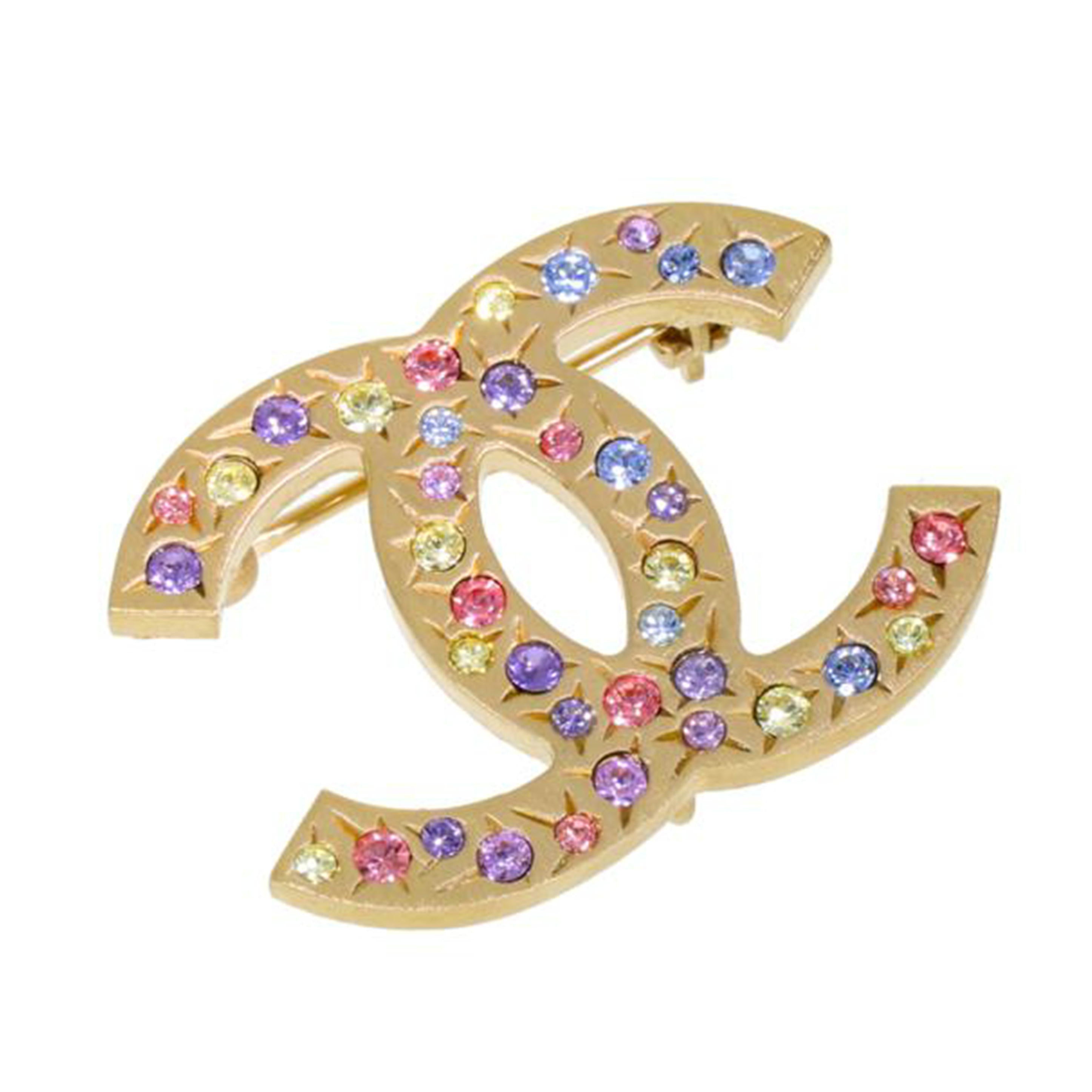 CHANEL シャネル/ココマークラインストーンブローチ/06A//ABランク/75