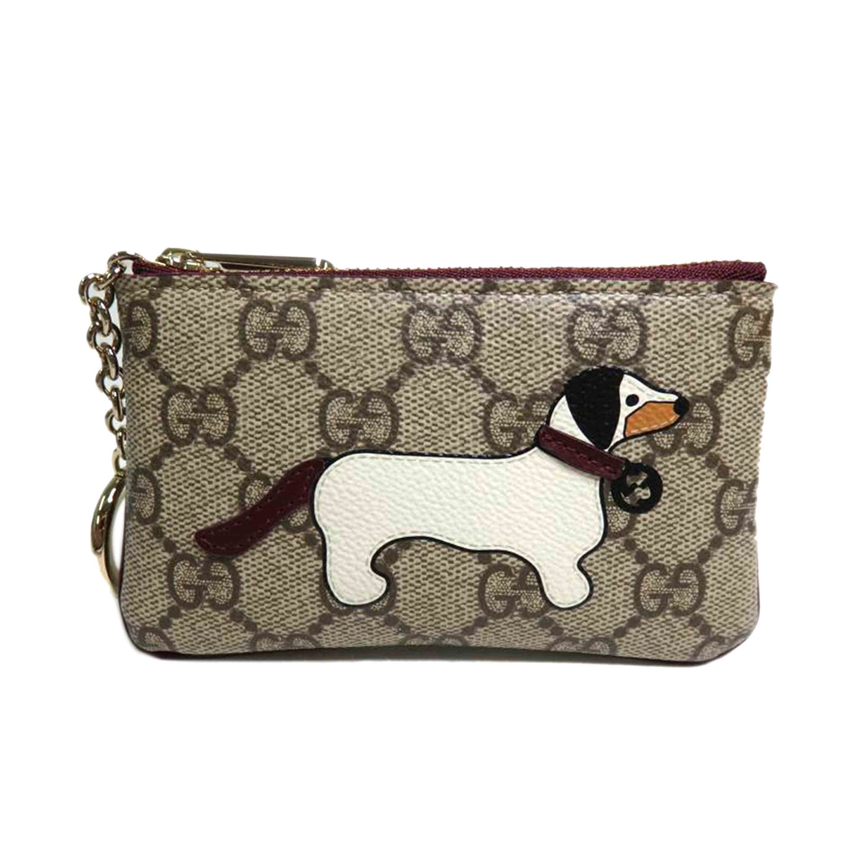 GUCCI グッチ/GGスプリーム/ドッグディティール/コインケース/キーリング付き/818768//218*/SAランク/84