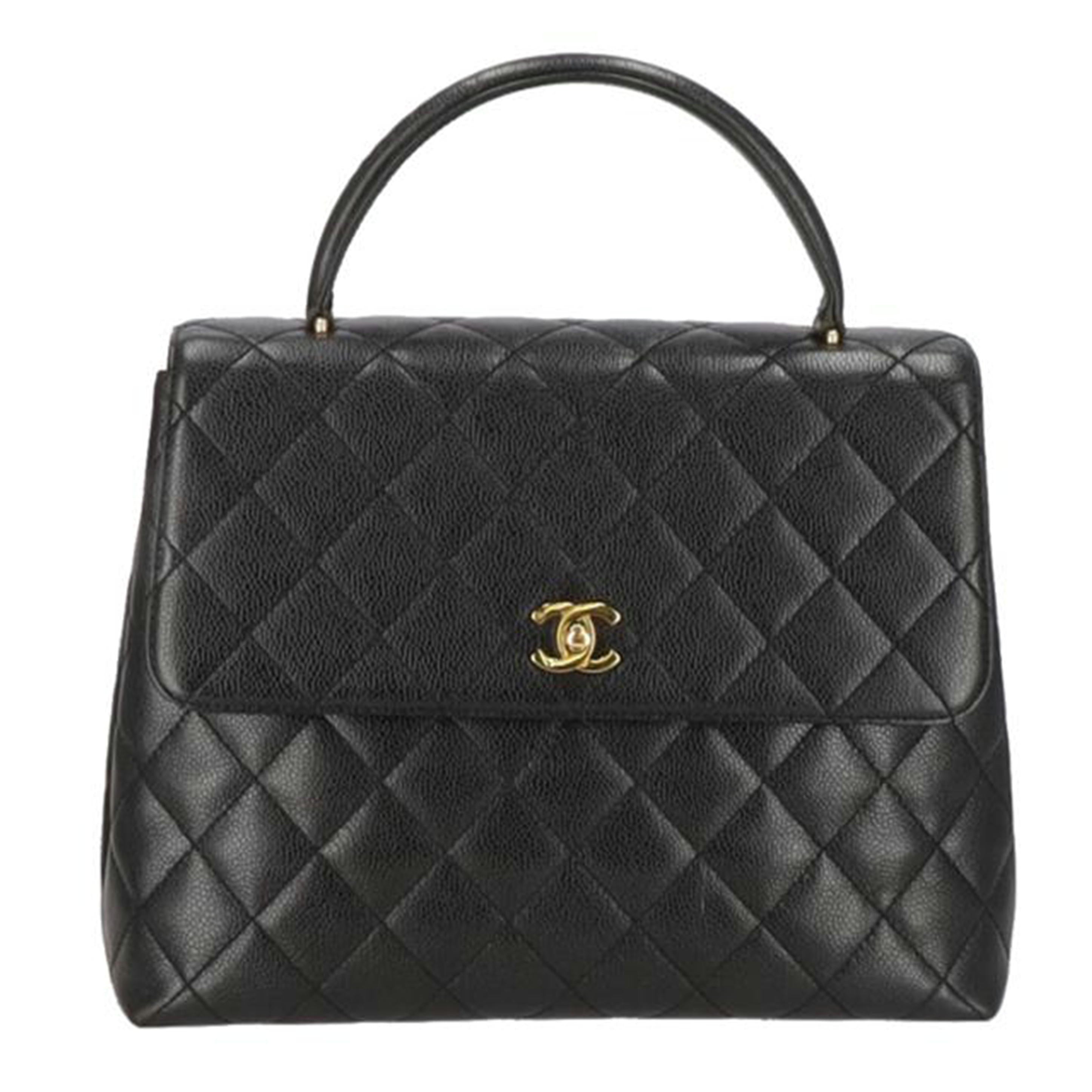 CHANEL シャネル/トップハンドルバッグ/キャビアスキン/ブラック/A12397//637****/Aランク/09