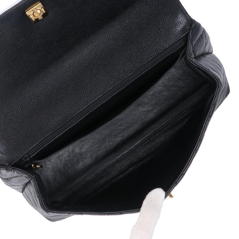 CHANEL シャネル/トップハンドルバッグ/キャビアスキン/ブラック/A12397//637****/Aランク/09