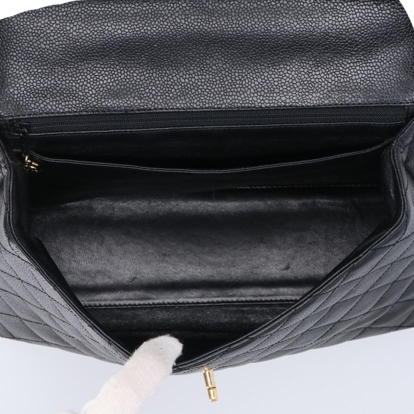 CHANEL シャネル/トップハンドルバッグ/キャビアスキン/ブラック/A12397//637****/Aランク/09