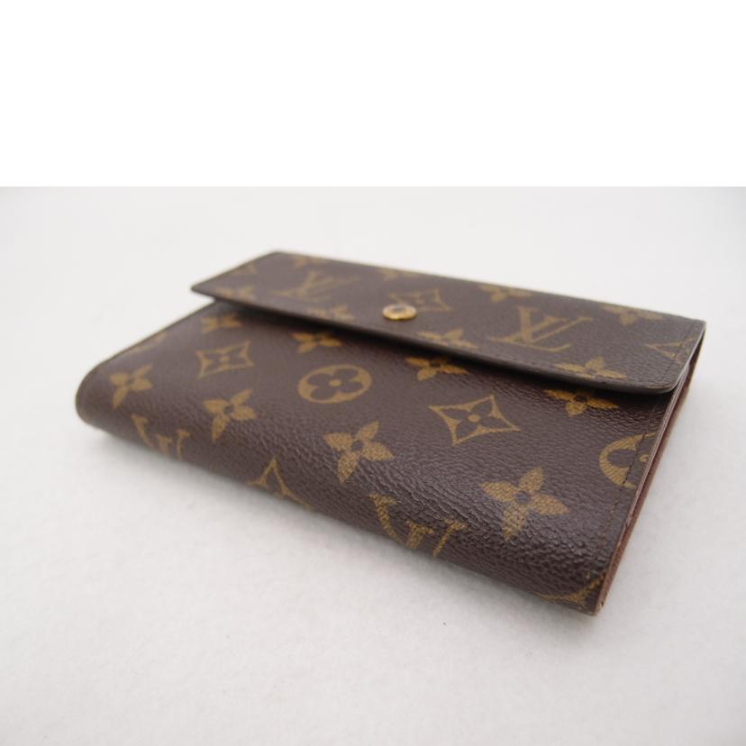 LOUIS VUITTON ルイヴィトン ビトン 三つ折り財布 ブラウン 茶 /ポルトトレゾール・エテュイパピエ/モノグラム/M61202//SP1***/Bランク/69