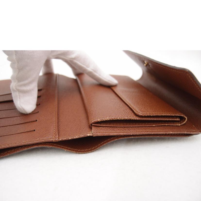 LOUIS VUITTON ルイヴィトン ビトン 三つ折り財布 ブラウン 茶 /ポルトトレゾール・エテュイパピエ/モノグラム/M61202//SP1***/Bランク/69