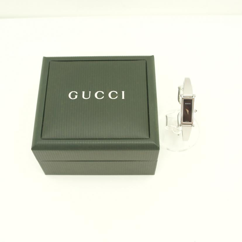GUCCI グッチ/バングルウォッチ・ブラック/レディース/クオーツ/1500L//061****/ABランク/78