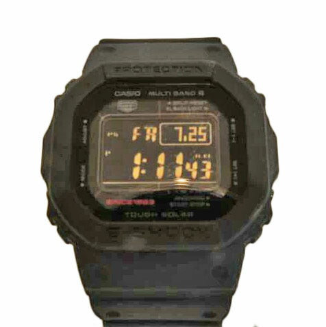 CASIO超美品！使用１回だけ腕時計ラバーGST-8400...フリーサイズ 黒 CASIO 腕時計 カシオ / 日本製クォーツ アナログ デジタル