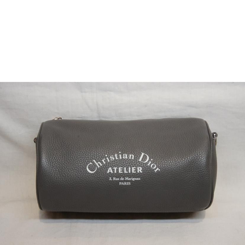 Christian Dior クリスチャンディオール/アトリエローラーバッググレーレザー//Aランク/92