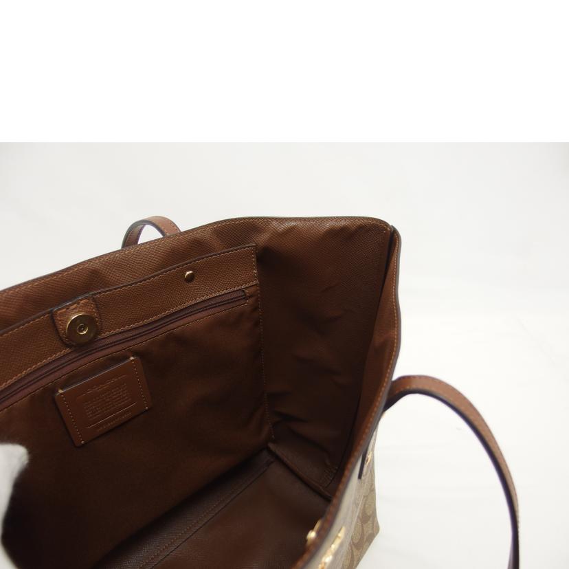 COACH コーチ/PVCシグネチャー/トートバッグ/ブラウン/ F76636//E19**/ABランク/04