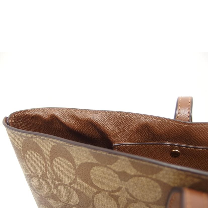 COACH コーチ/PVCシグネチャー/トートバッグ/ブラウン/ F76636//E19**/ABランク/04