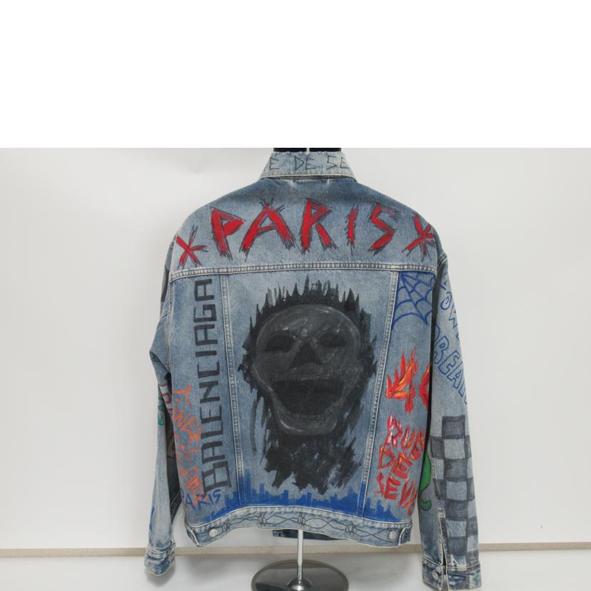 BALENCIAGA/グラフィックデザインオーバーサイズデニムジャケット/530723TXE08//ABランク/63