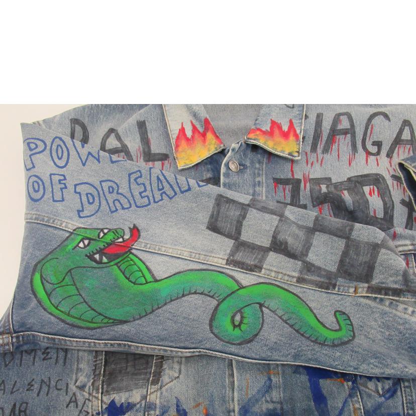 BALENCIAGA/グラフィックデザインオーバーサイズデニムジャケット/530723TXE08//ABランク/63