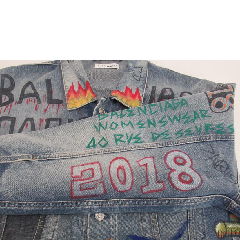 BALENCIAGA/グラフィックデザインオーバーサイズデニムジャケット/530723TXE08//ABランク/63