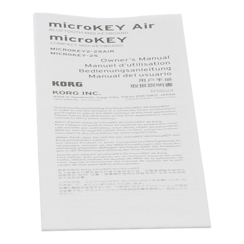 KORG コルグ/MIDIキーボードコントローラー/MICROKEY-25//2100106272/Bランク/78