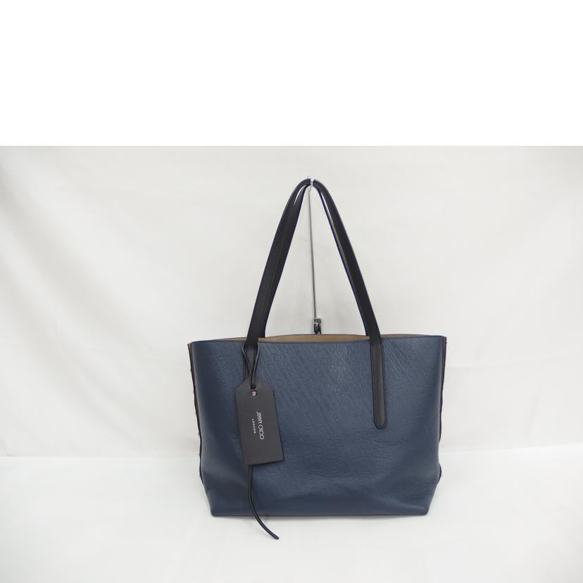 JIMMY CHOO ジミーチュウ/トートバッグ/ネイビー/ブラック//Bランク/82