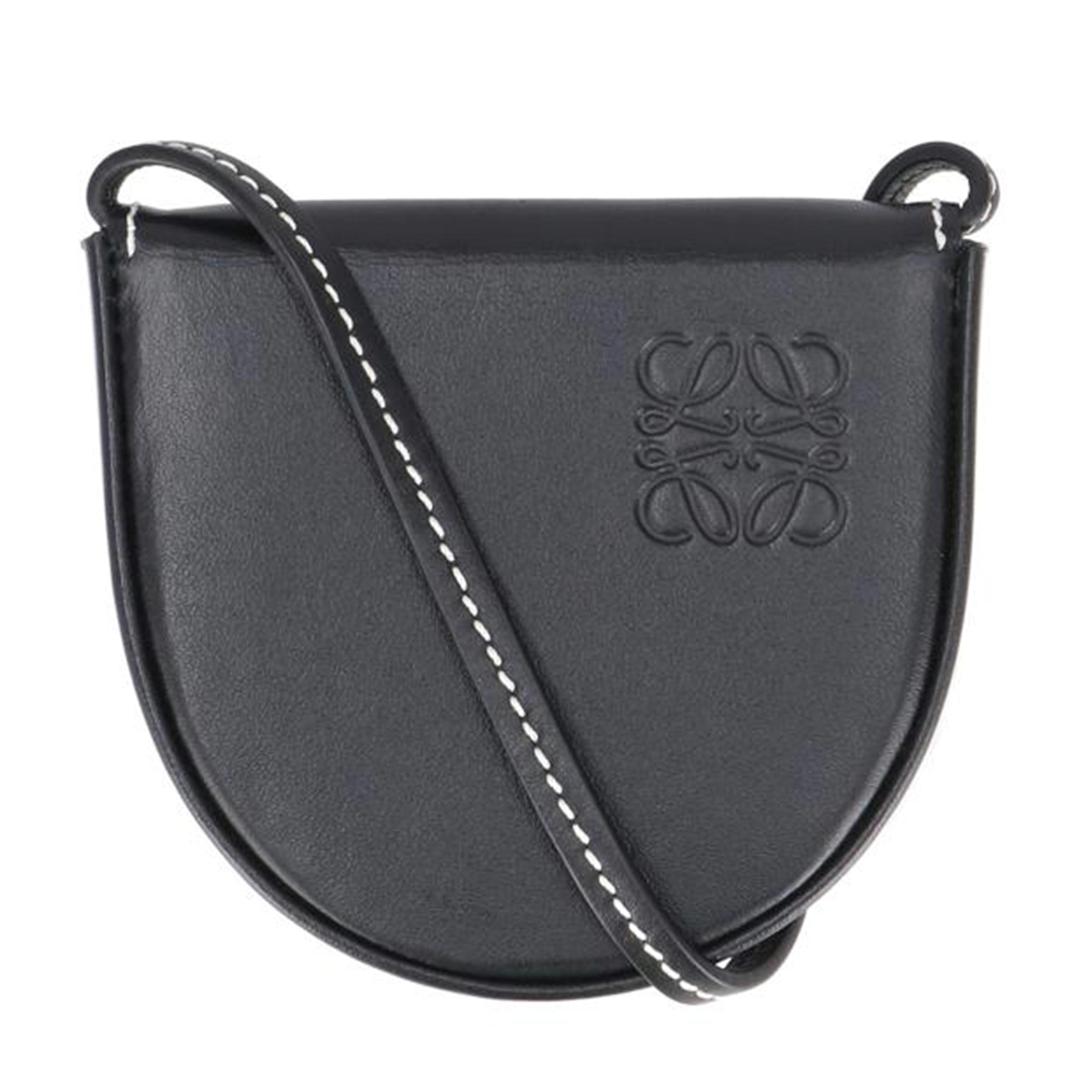 LOEWE ロエベ/レザーヒールポーチ 黒//ABランク/42