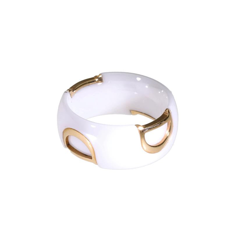 DAMIANI ダミアーニ/K18PGセラミックリング#17/ホワイト//ABランク/93