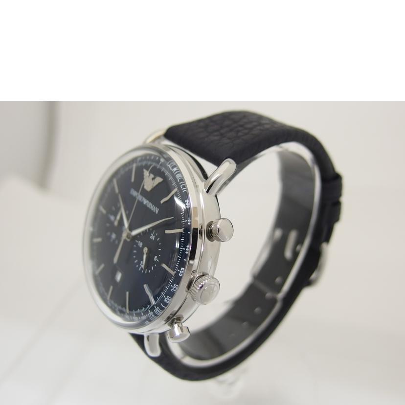 EMPORIO ARMANI エンポリオアルマーニ/ブルー文字盤/クロノグラフ/デイトウォッチ/クォーツ/AR-11105//231***/Aランク/04