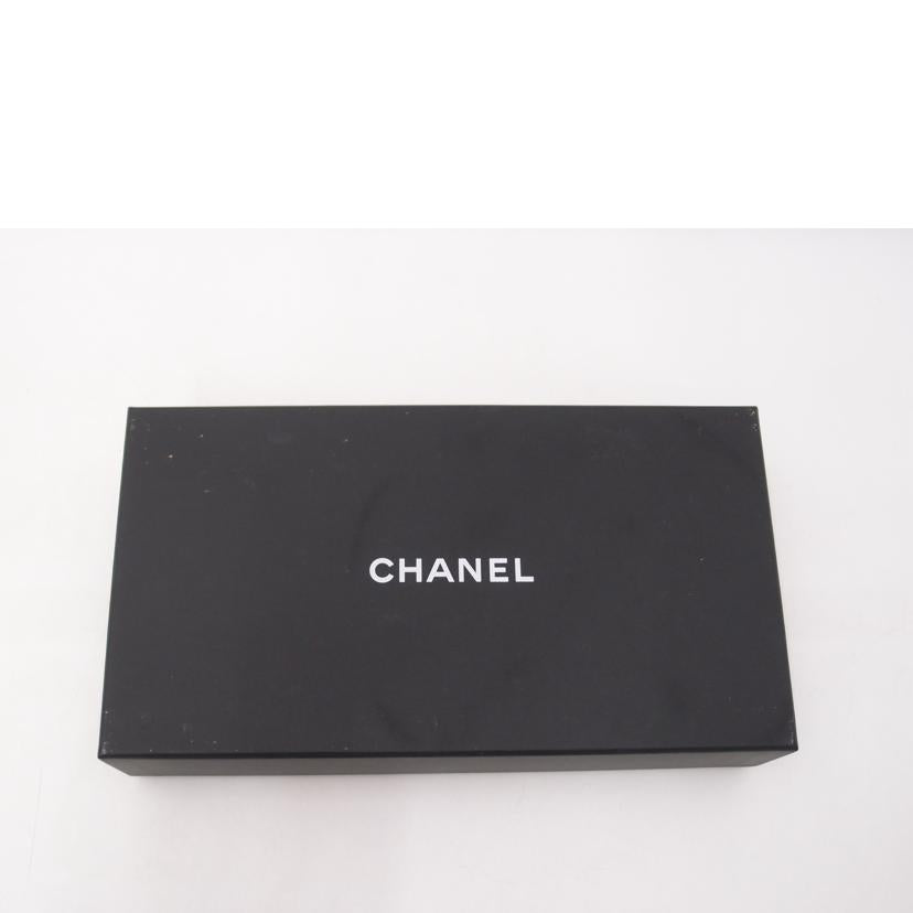 CHANEL シャネル/キャビアスキンラウンドファスナー長財布/ブラック//294*****/Aランク/69