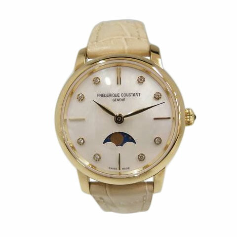 FREDERIQUE CONSTANT フレデリックコンスタント/スリムライン・ムーンフェーズ/シェル文字盤/クォーツ/FC-206X1S5/6//202****/ABランク/82