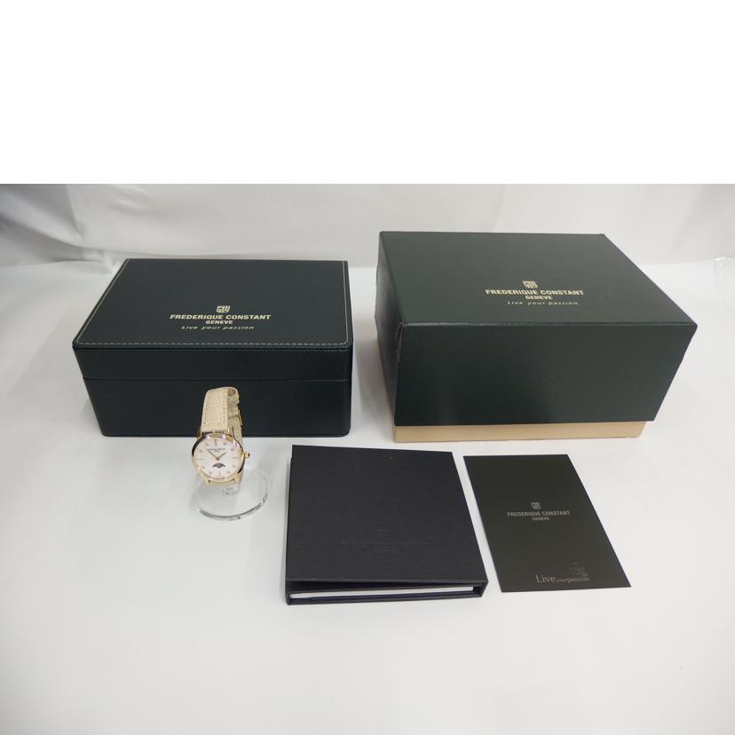 FREDERIQUE CONSTANT フレデリックコンスタント/スリムライン・ムーンフェーズ/シェル文字盤/クォーツ/FC-206X1S5/6//202****/ABランク/82