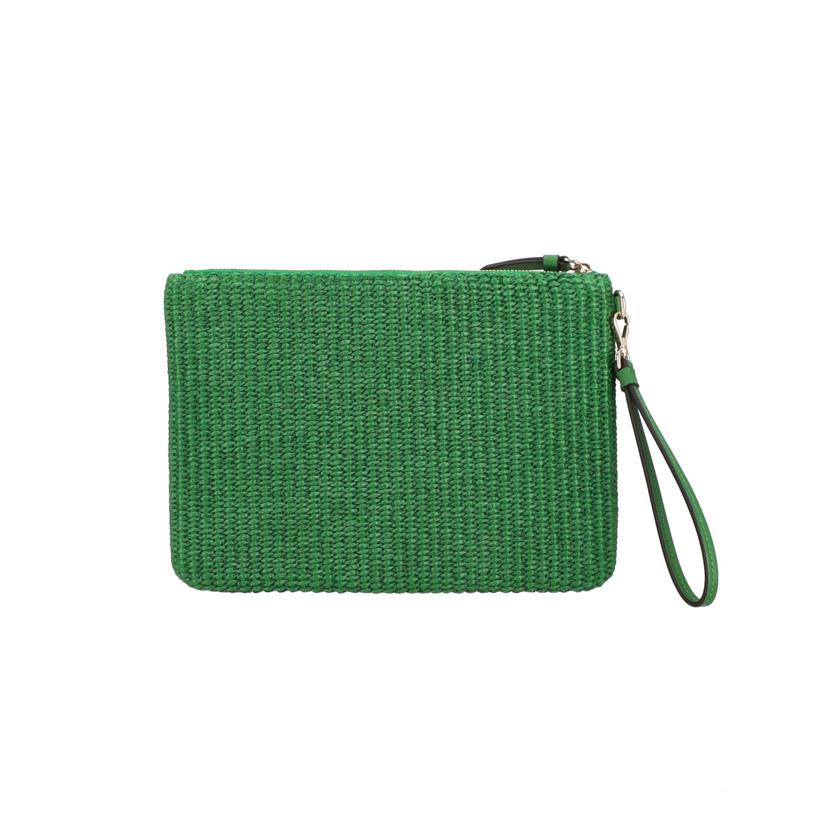 JIMMY CHOO ジミーチュウ/ジミーチュウ/ジップトップポーチ/グリーン//Aランク/75