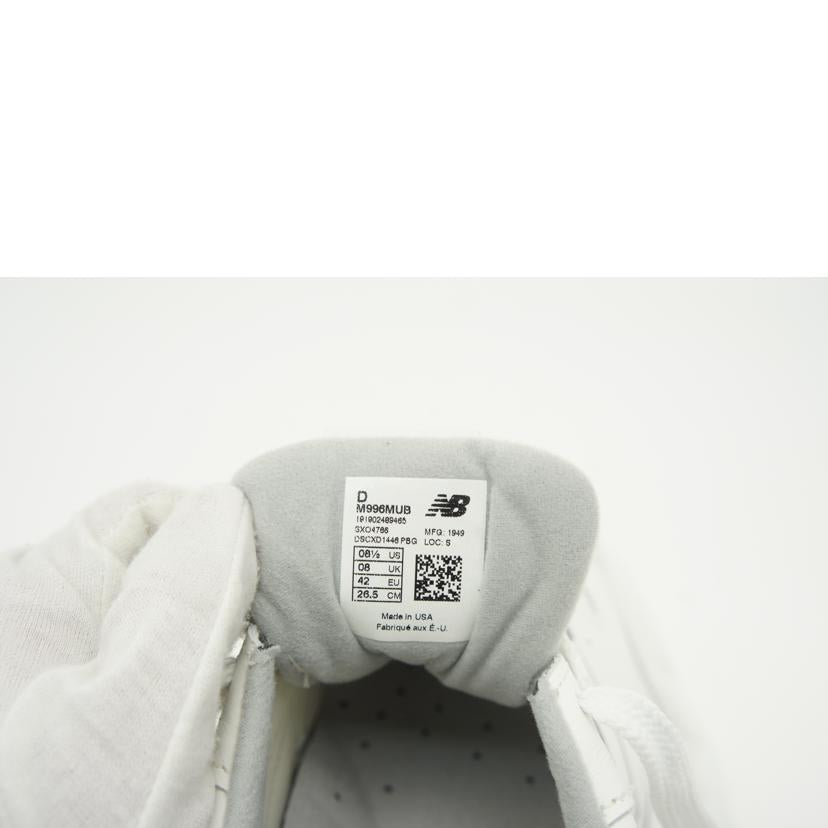 NB ニューバランス/M996/メイドインUSA/MUB/ホワイト/M996MUB//サイズ:26.5cm/ABランク/75