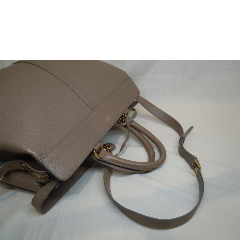 CELINE セリーヌ/カバドゥフランスミディアム/2WAYレザー/グレージュ //Aランク/92