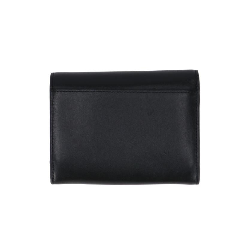 FURLA フルラ/レザーコンパクト財布 黒 銀金具//ABランク/42