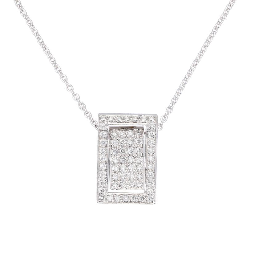 / K18WGダイヤネックレス0.50ct//Aランク/05