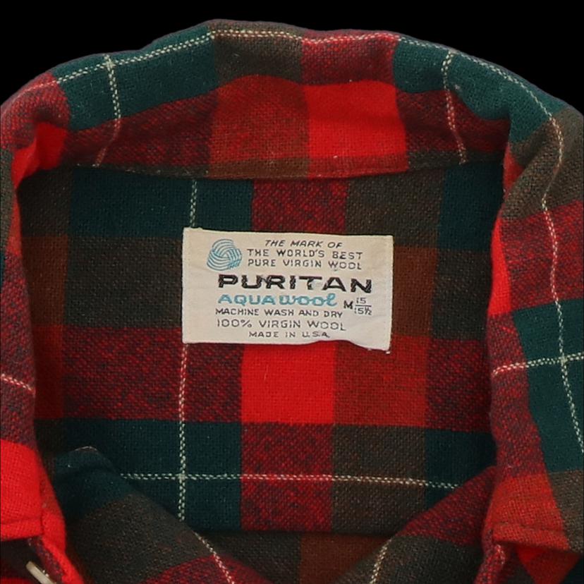 PURITAN/60-70's/ウールシャツ/USA製/ヴィンテージ//ABランク/82