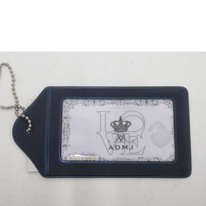 ADMJ/ハンドバッグ/レザー/ネイビー&グレージュ//Aランク/63