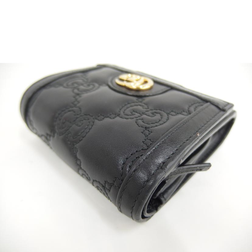 GUCCI グッチ/2つ折り財布/ブラック/カーフ/729799//ABランク/82