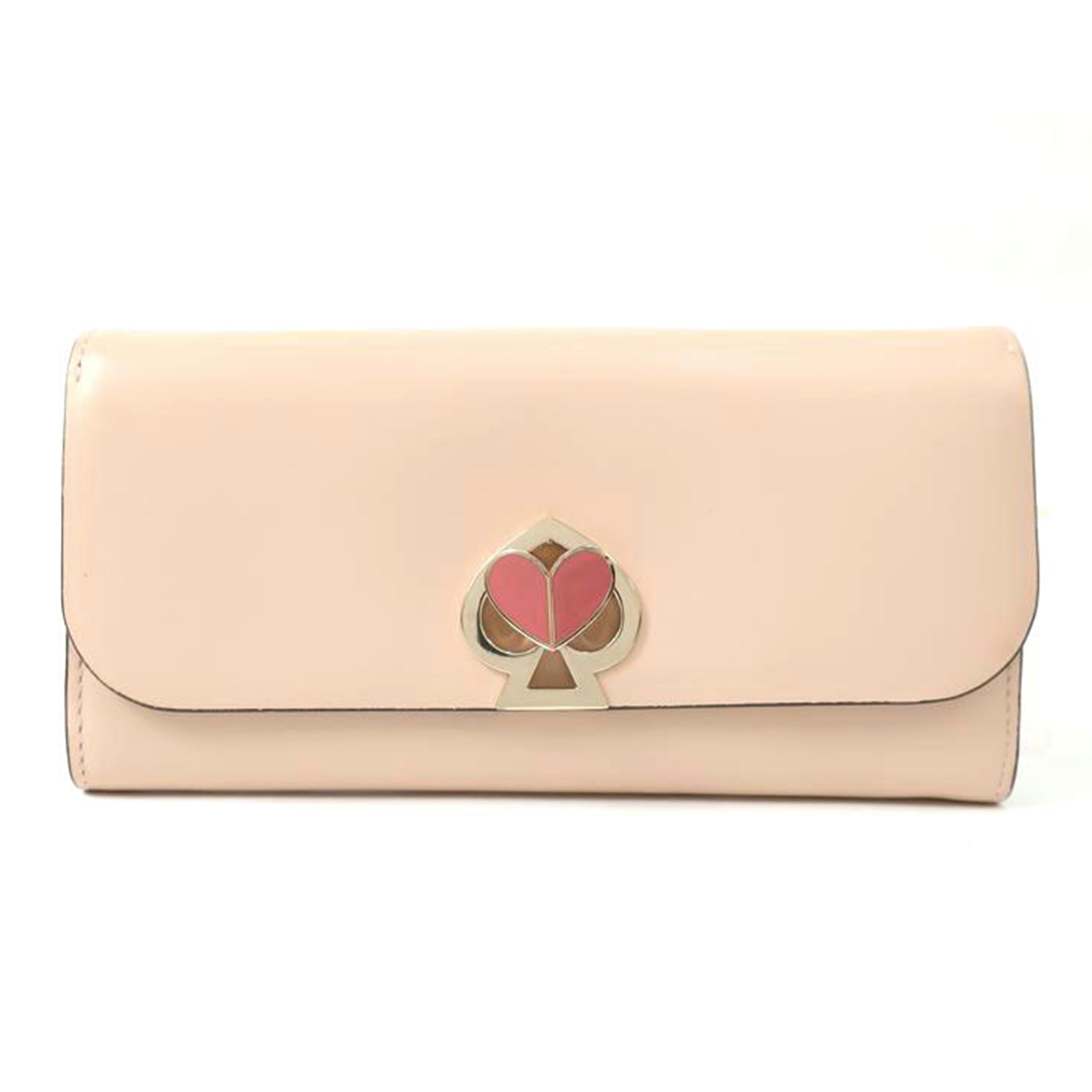 kate spade ケイトスペード/ニコラ ツイストロックフラップ コンチネンタルウォレット 長財布 ピンクベージュ/PWRU7498//ABランク/65