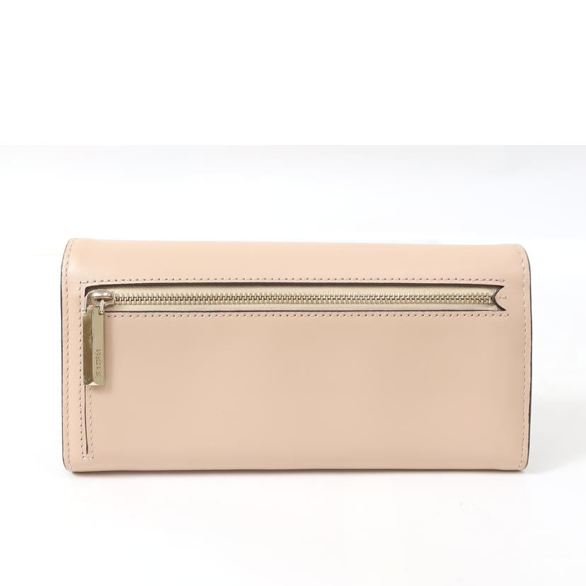 kate spade ケイトスペード/ニコラ ツイストロックフラップ コンチネンタルウォレット 長財布 ピンクベージュ/PWRU7498//ABランク/65