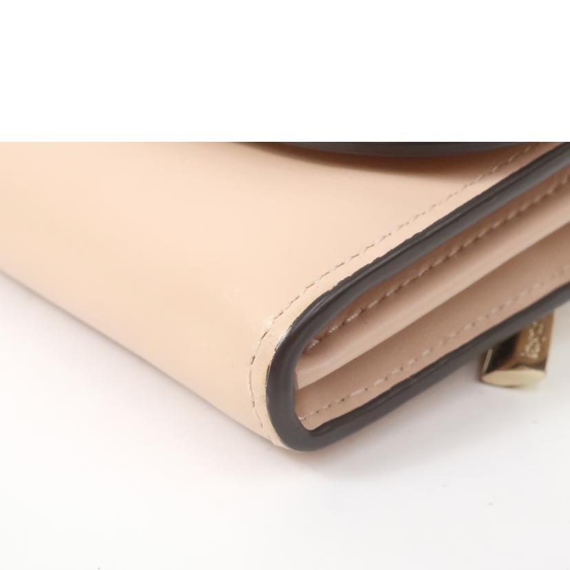 kate spade ケイトスペード/ニコラ ツイストロックフラップ コンチネンタルウォレット 長財布 ピンクベージュ/PWRU7498//ABランク/65