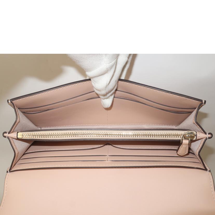 kate spade ケイトスペード/ニコラ ツイストロックフラップ コンチネンタルウォレット 長財布 ピンクベージュ/PWRU7498//ABランク/65