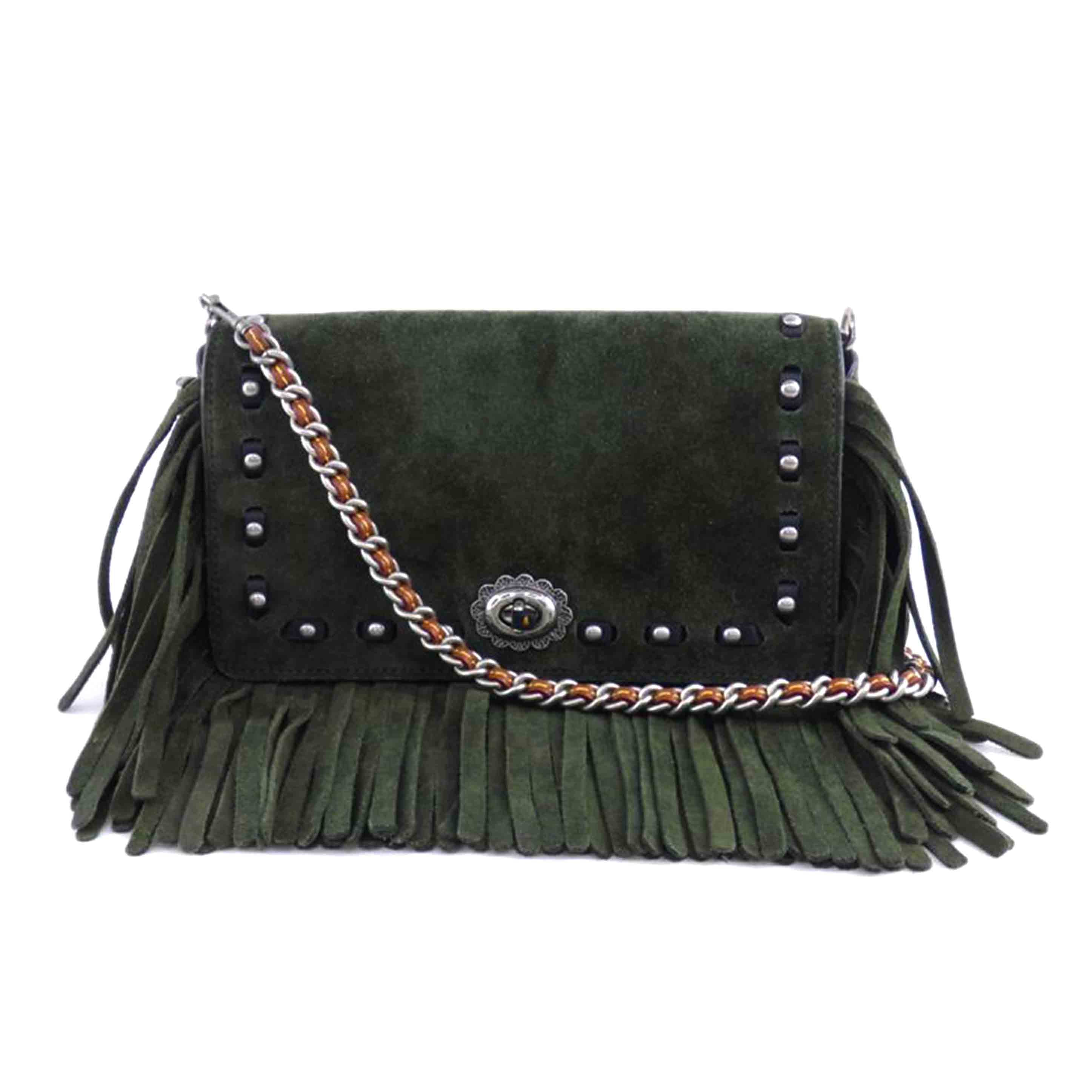 COACH コーチ/スエ-ドフリンジディンキーチェーンショルダーバッグ/86821//M16**/ABランク/64