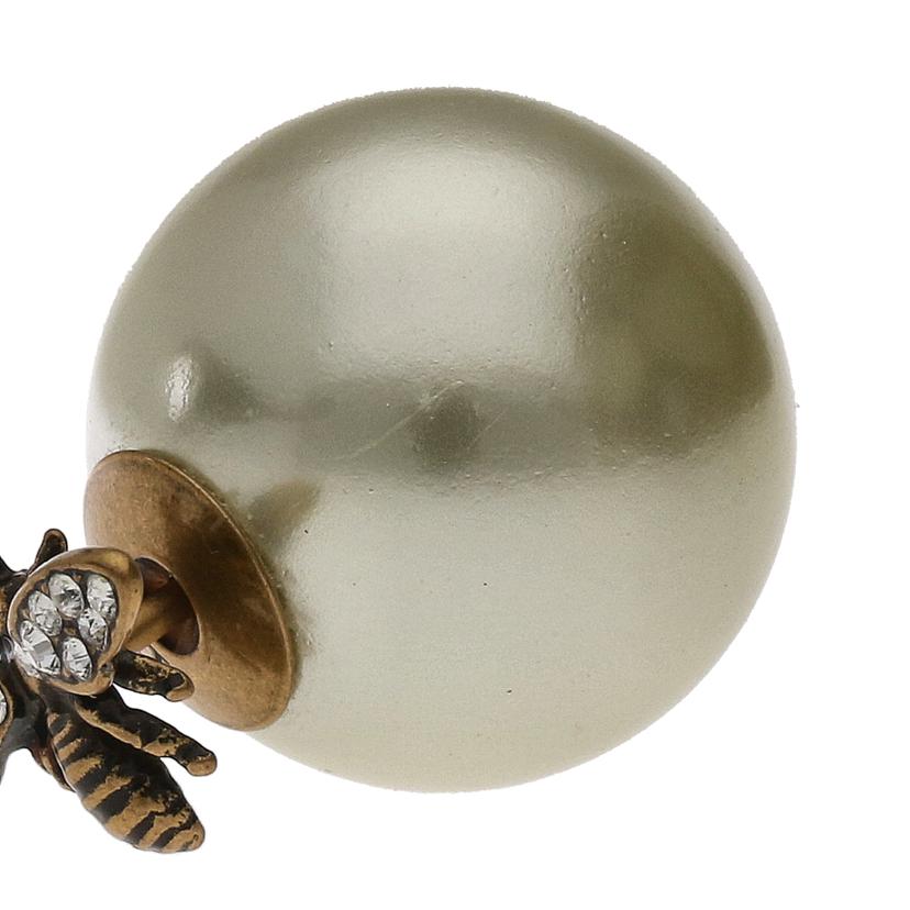 Dior ディオール/Bee トラインバルフェイクパールピアス//Aランク/91