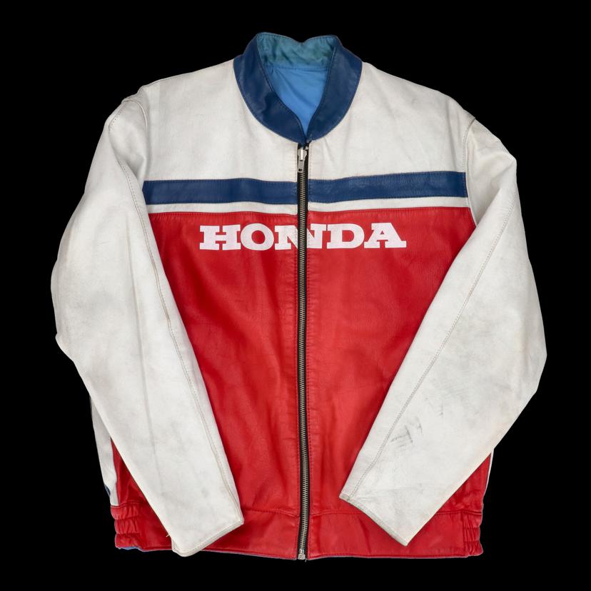 HONDA ホンダ/HONDA 80's レザージャケット ライダース トリコロール//Bランク/78