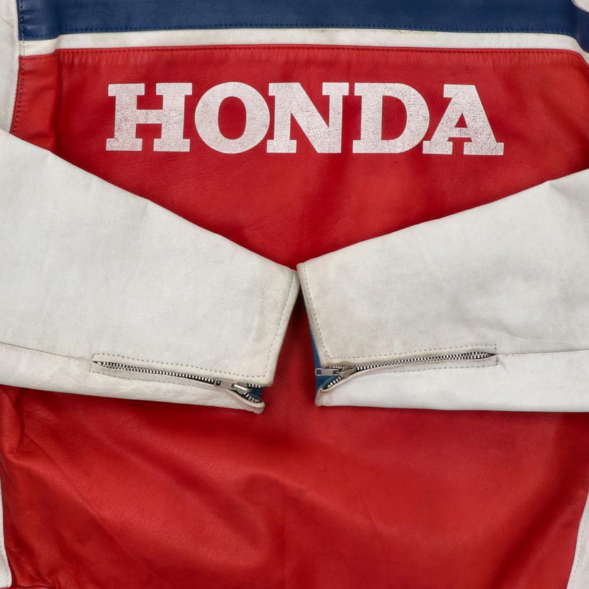 HONDA ホンダ/HONDA 80's レザージャケット ライダース トリコロール//Bランク/78