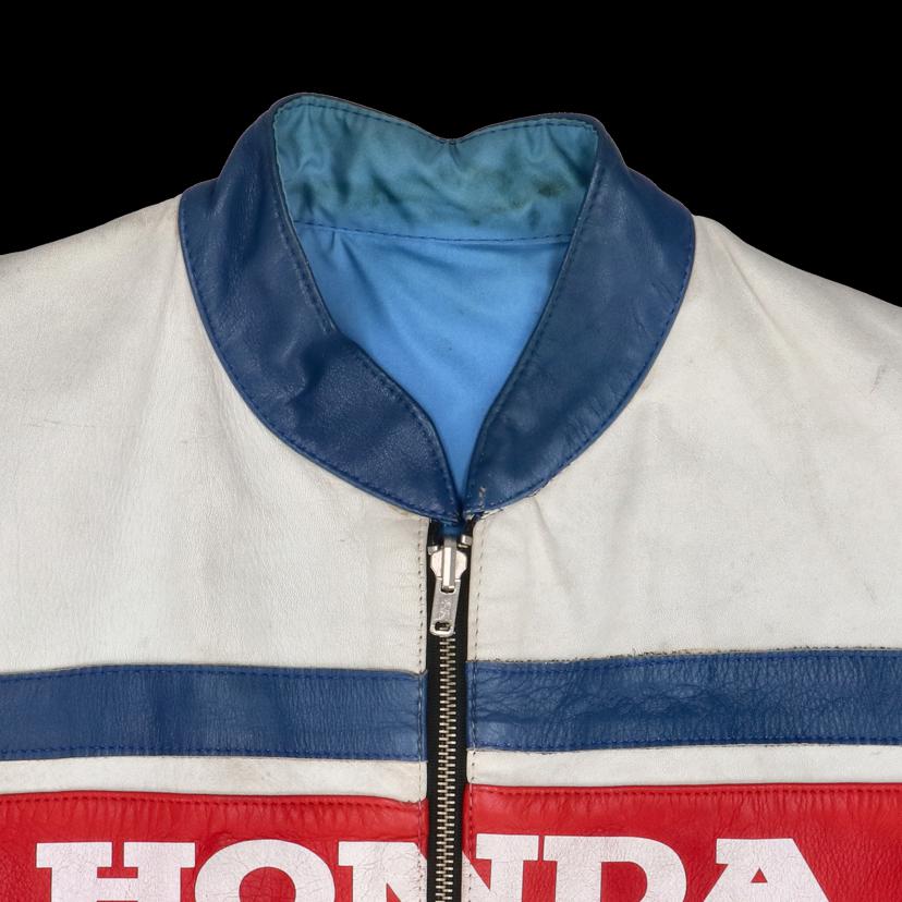 HONDA ホンダ/HONDA 80's レザージャケット ライダース トリコロール//Bランク/78