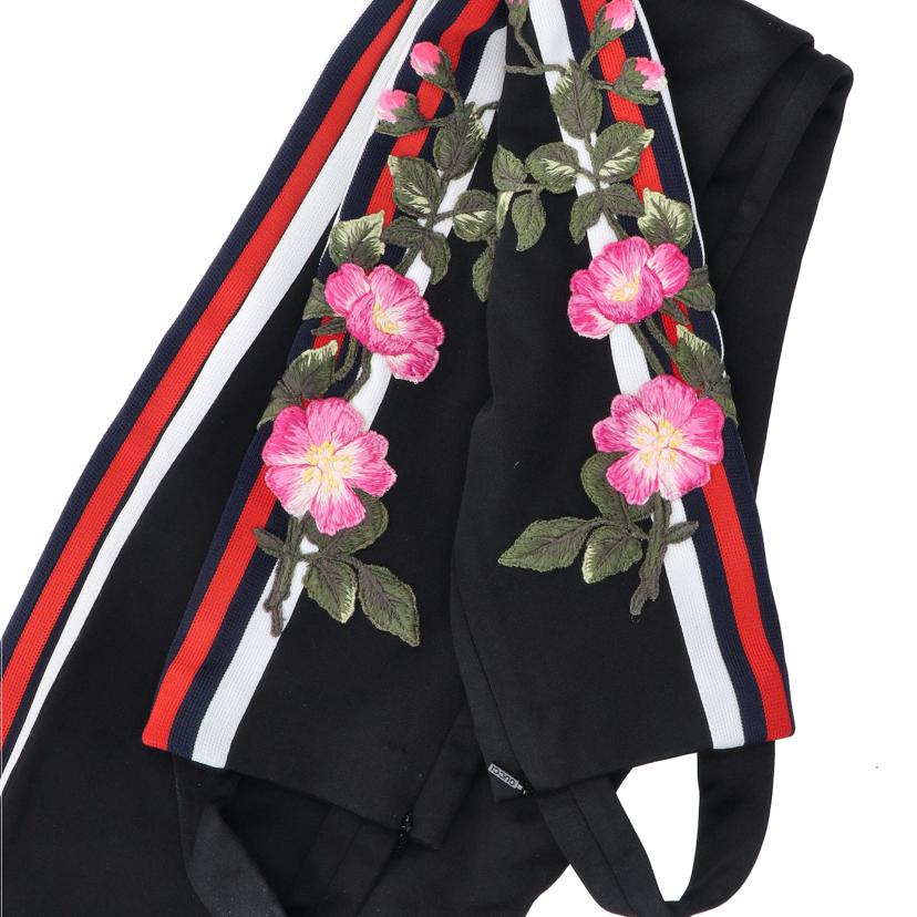 GUCCI/25 グッチ/シェリーラインパンツ/レディース/黒/花刺繍/L//Aランク/75