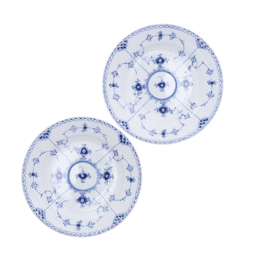 Royal Copenhagen ロイヤルコペンハーゲン/ペアプレート25cm/ハーフレース/Blue Fluted Half Lace//Aランク/93