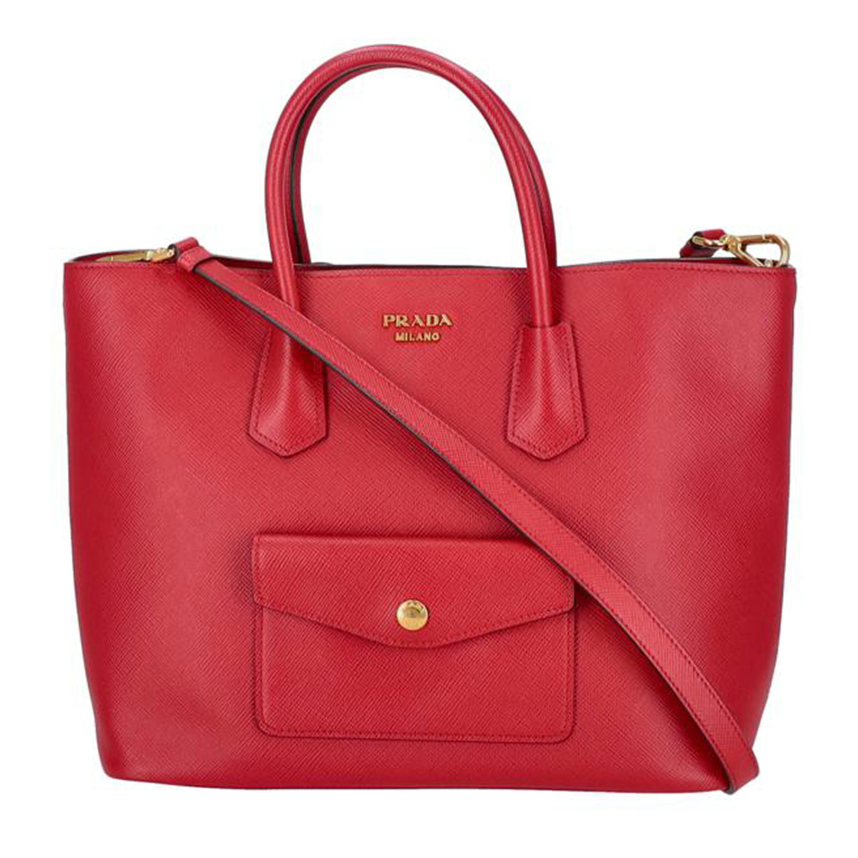 PRADA /サフィアーノフロントポケット2WAYトート/BN2729//102/ABランク/19