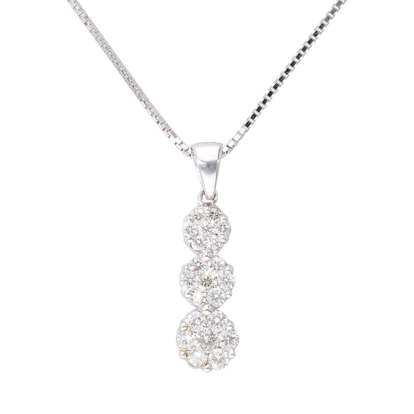 / K18/K18WGダイヤネックレス1.00ct//Aランク/05