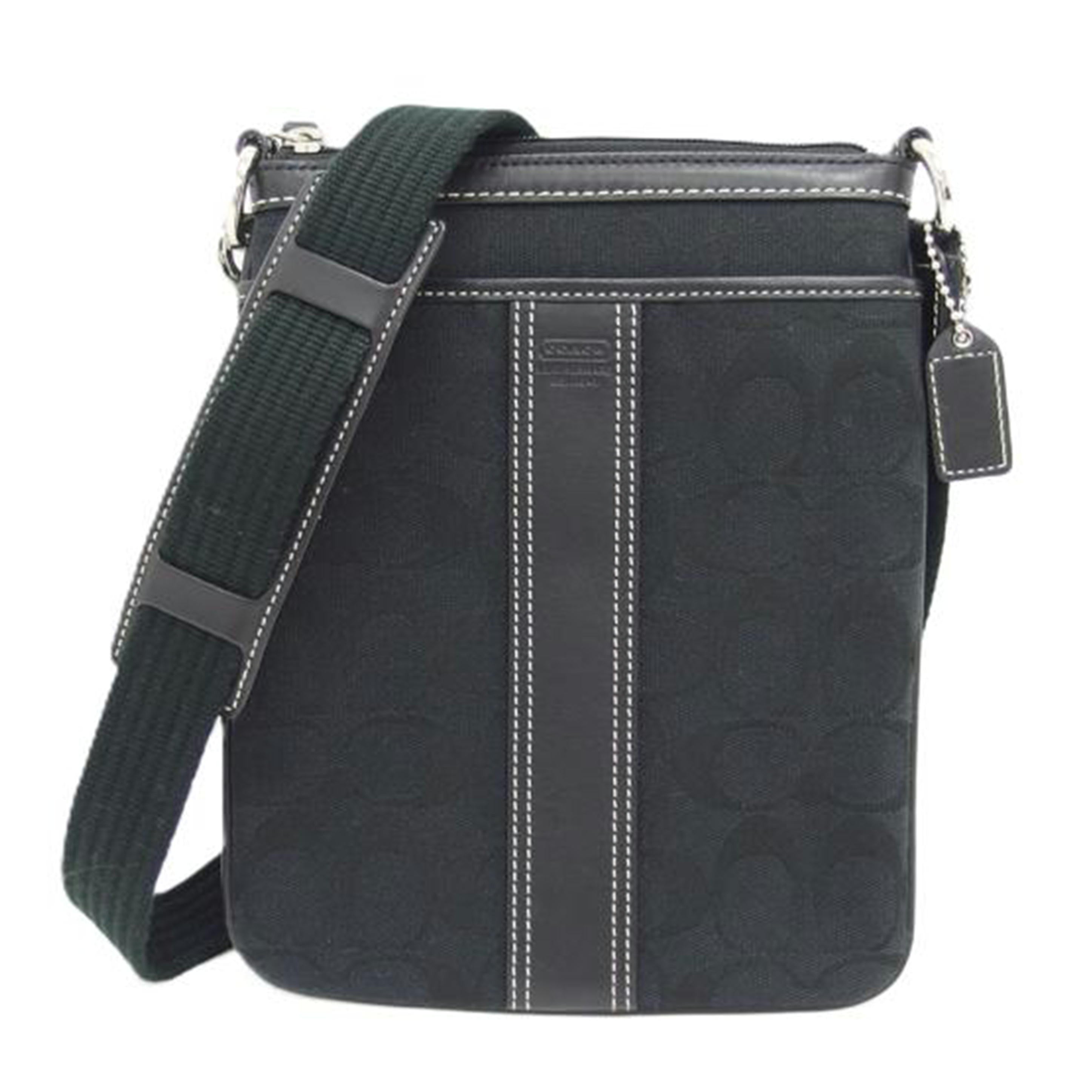 良品 4956 COACH コーチ ショルダーバッグ キャンバス ブラック COACH コーチ バッグ レディース ショルダーバッグ CJ842 新作