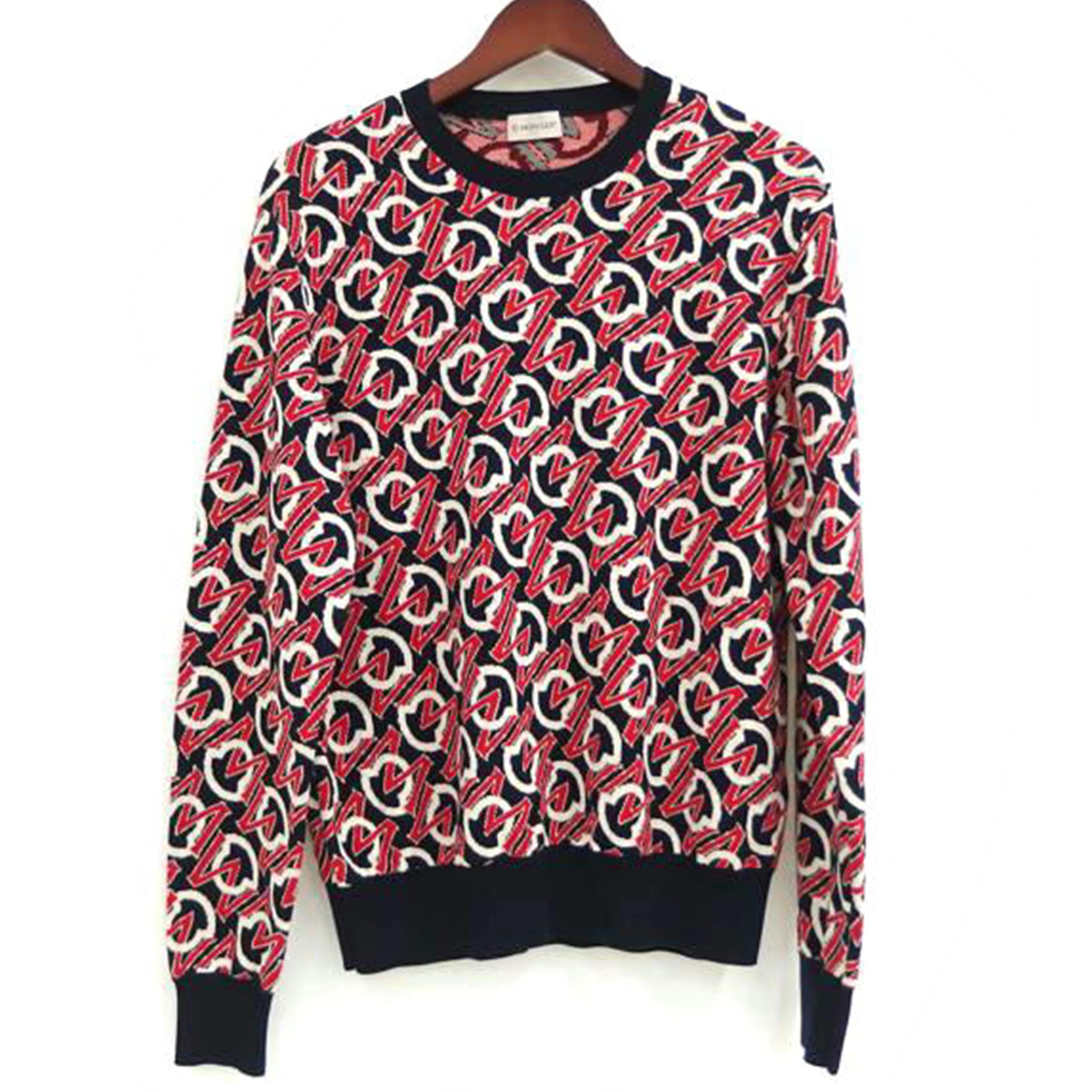 MONCLER モンクレール/総柄ニットセーター/GIROCOLLO TRICOT/G10919C76200 V9157//ABランク/82