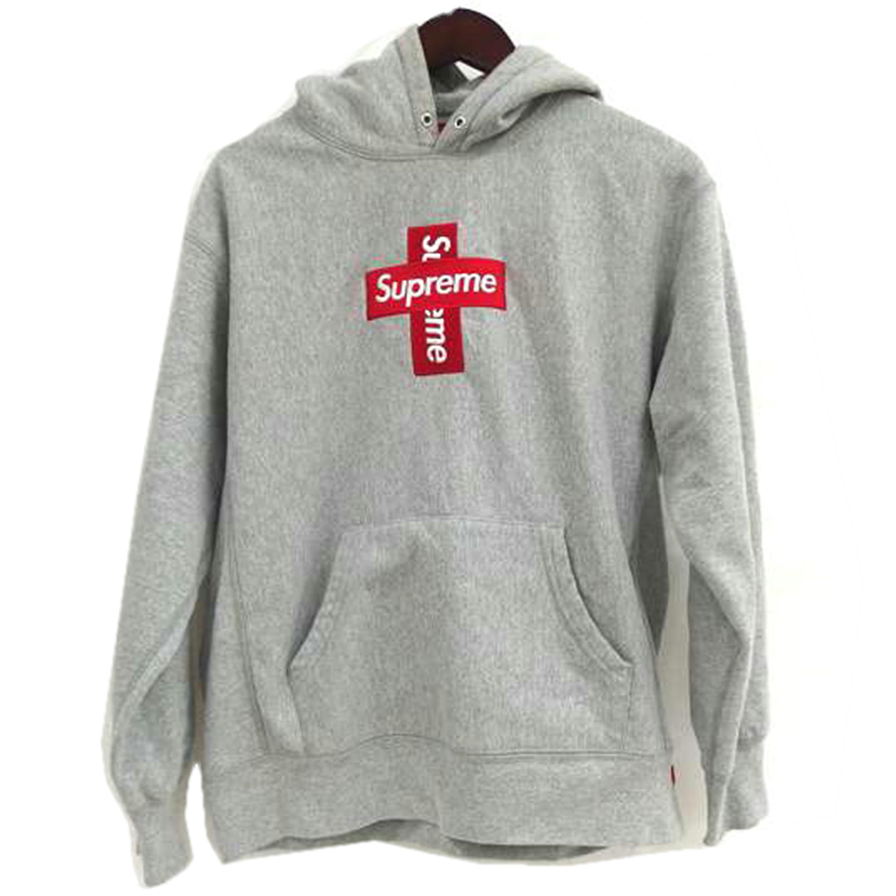 Supreme シュプリーム/Supremeクロスボックスロゴフーディ/グレー//ABランク/82