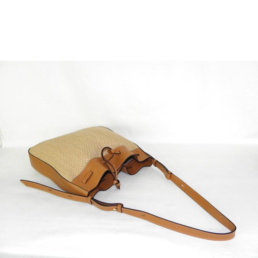 LORISTELLA ロリステッラ/LORISTELLA/レザーコンビラフィアショルダーバッグ//Aランク/81